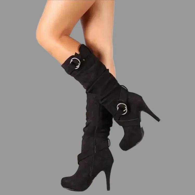 Sexy  Round Toe Platform Knee High Women Boots